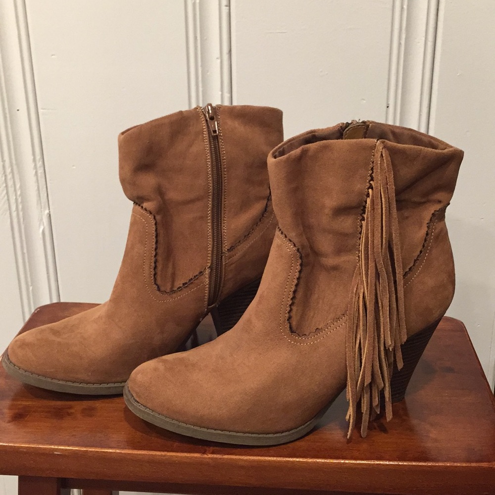 Boho Fringe Booties
